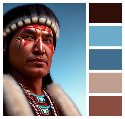 Chief American Indian Portrait Image